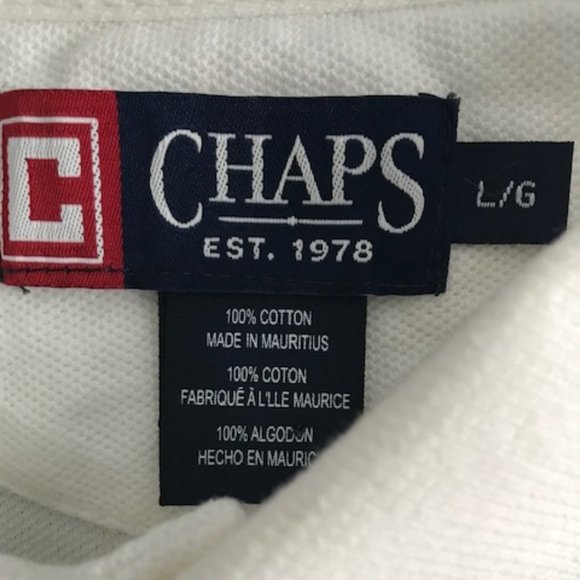 Chaps Men's SS Polo Shirt Size Large - Picture 3 of 5